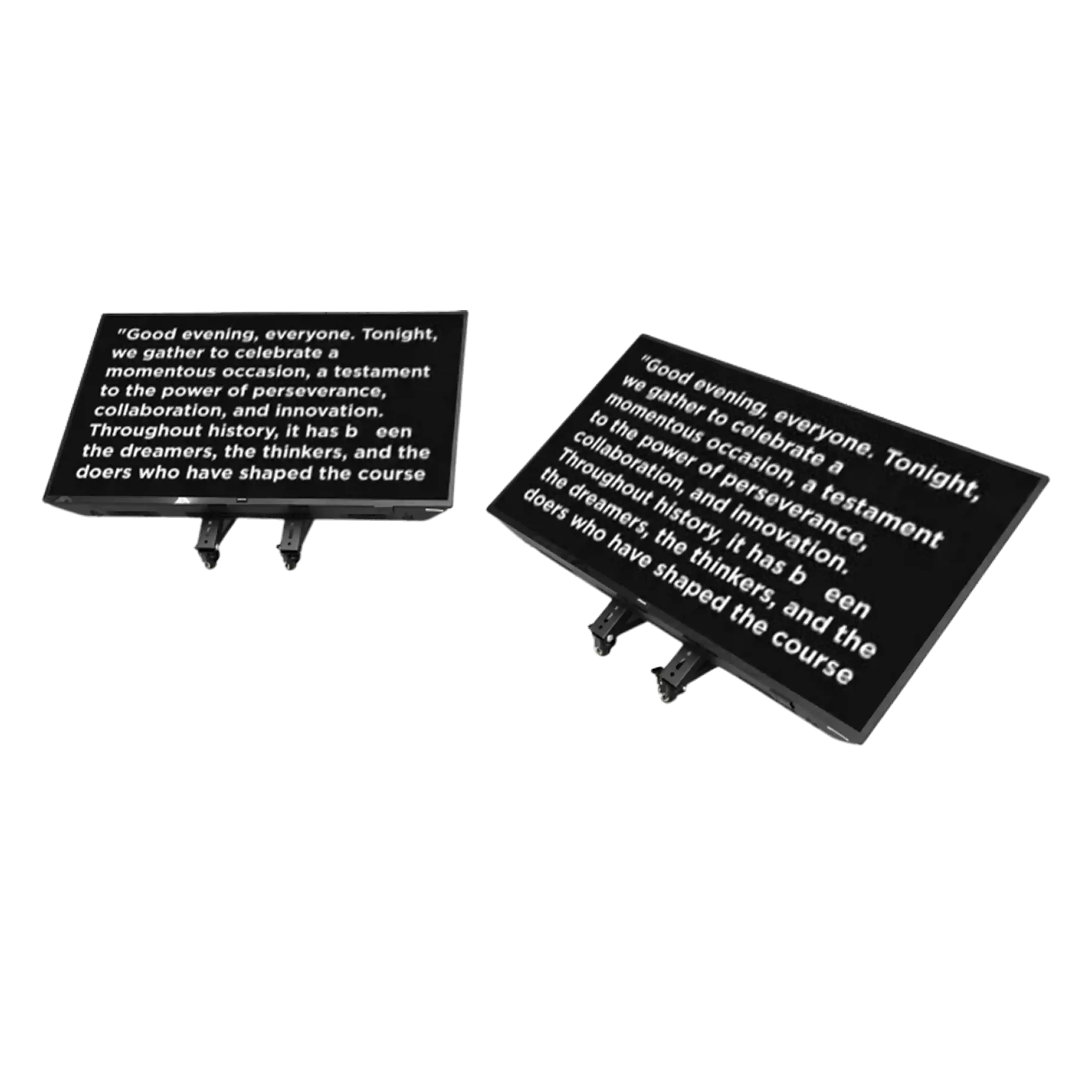 Stage teleprompter at an event