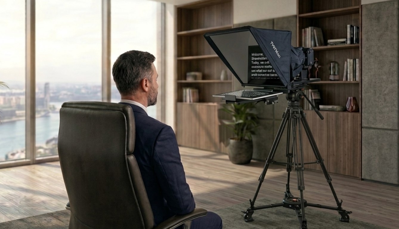 22 inch Monitor Teleprompter setup