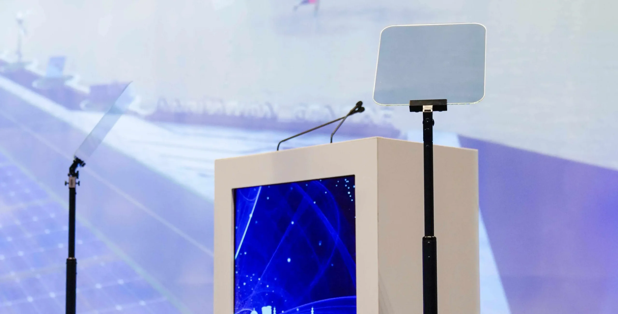 Professional teleprompter setup for events in Malaysia.