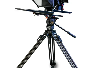 Close-up of a 22” Monitor Teleprompter with setup